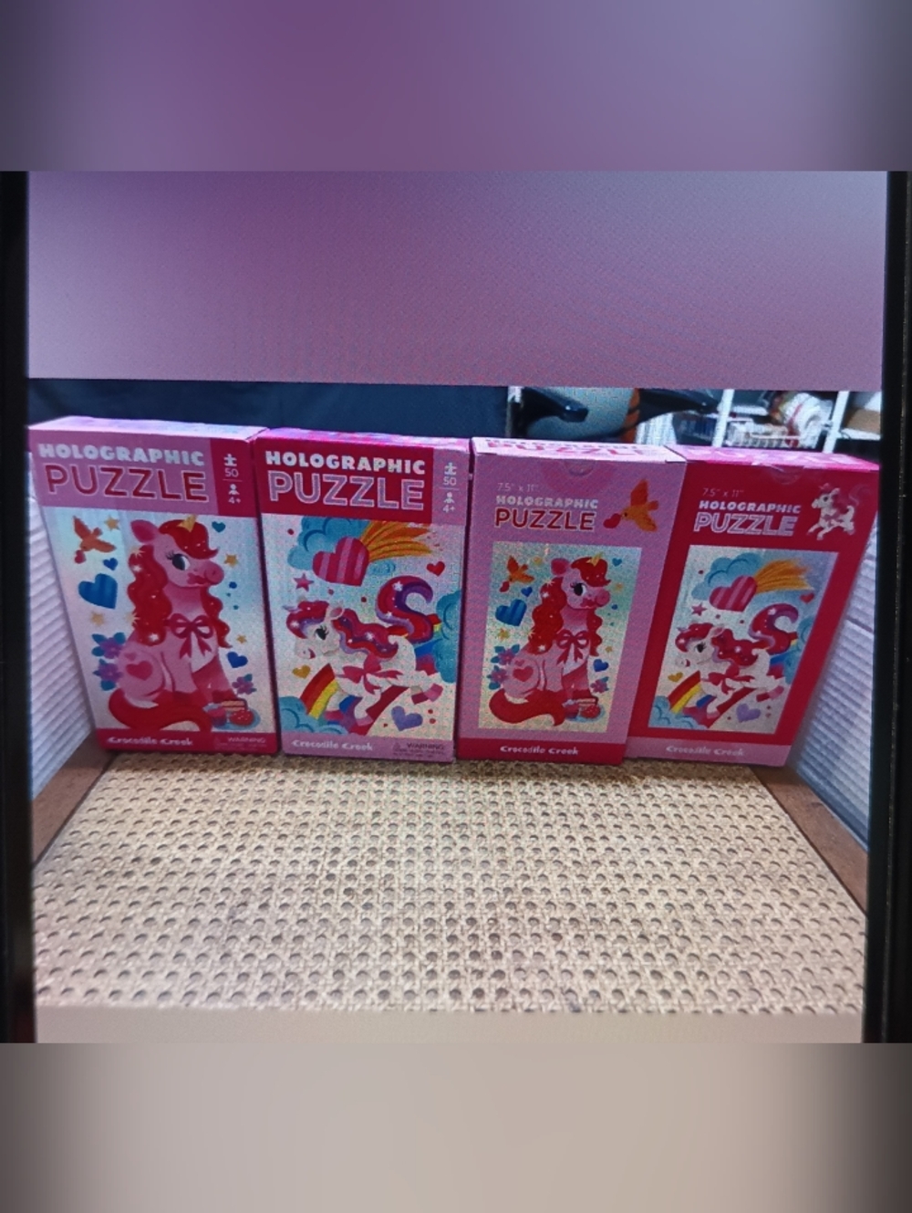 Pink Holographic Unicorn Puzzle